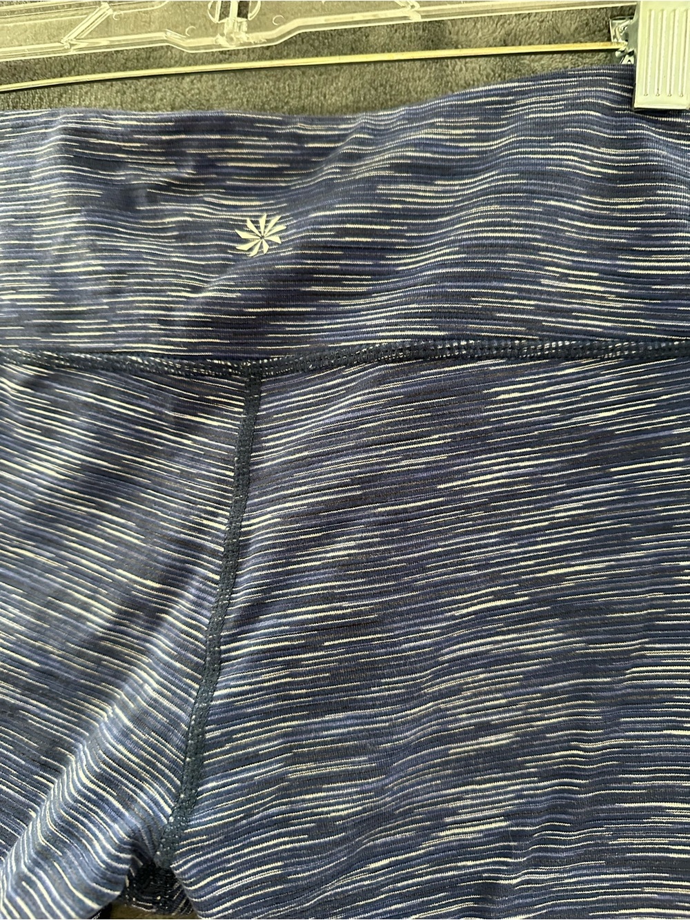 Athleta Navy and Light Gray Space-Dye Leggings - Picture 4 of 5